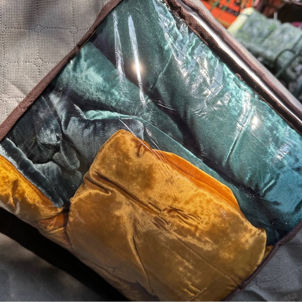 West Elm Golden Oak Velvet Quilt - Picture 3 of 3